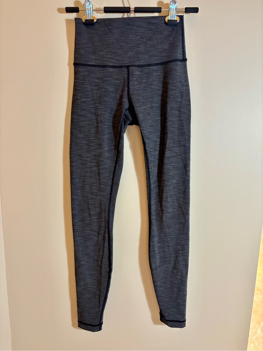Lululemon High-Waist Active Workout Leggings - size 4 Dark Heather Gray Spacedye